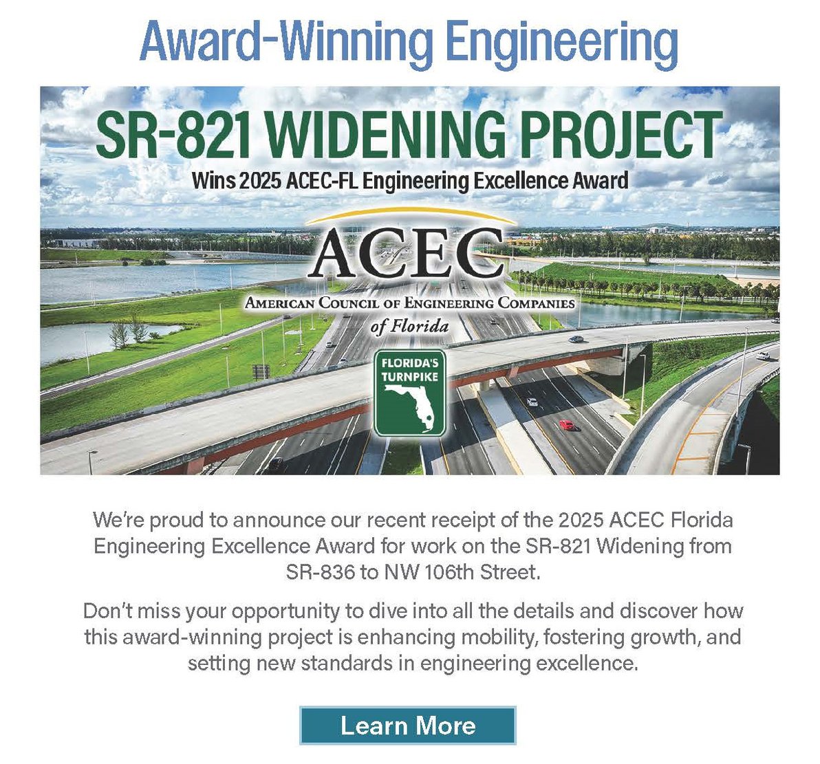 ACEC Florida’s 2025 Engineering Excellence Grand Award