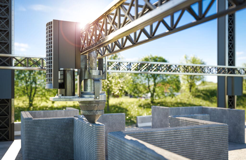 Robotic arm 3D concrete printer